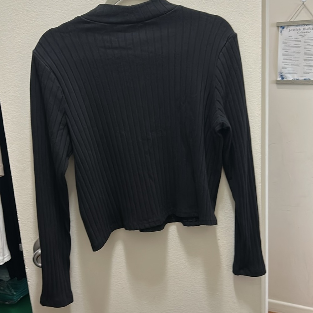 Mock Neck Ribbed Sweater - Picture 8 of 8